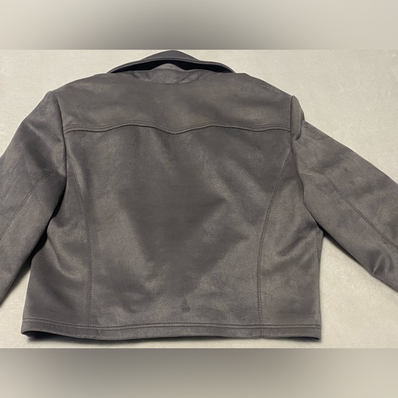 Express faux suede zip up biker jacket size medium - Picture 3 of 8